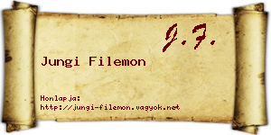 Jungi Filemon névjegykártya